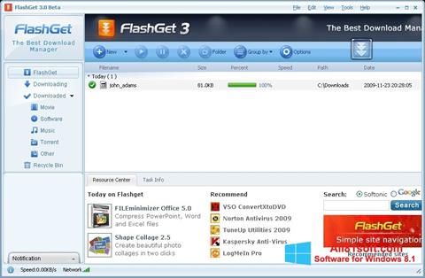 Screenshot FlashGet Windows 8.1