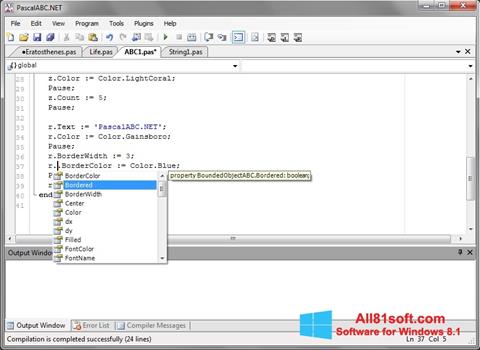 Screenshot Pascal ABC Windows 8.1