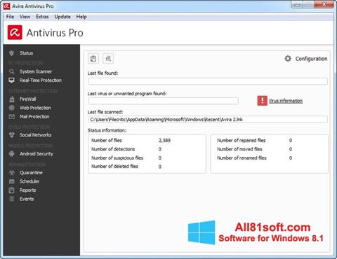 Screenshot Avira Antivirus Pro Windows 8.1