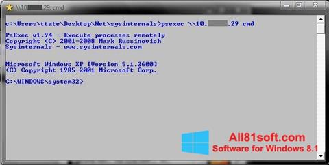 Screenshot PsExec Windows 8.1