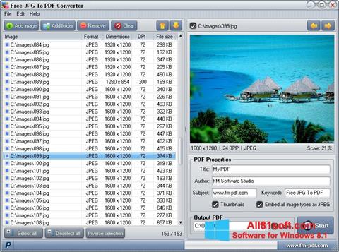 Screenshot JPG to PDF Converter Windows 8.1