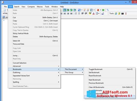 Screenshot EmEditor Windows 8.1
