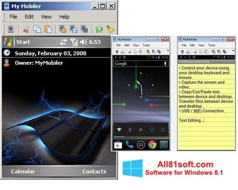Screenshot MyMobiler Windows 8.1