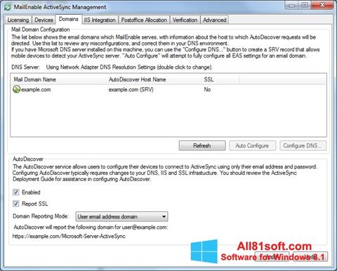 Screenshot Microsoft ActiveSync Windows 8.1
