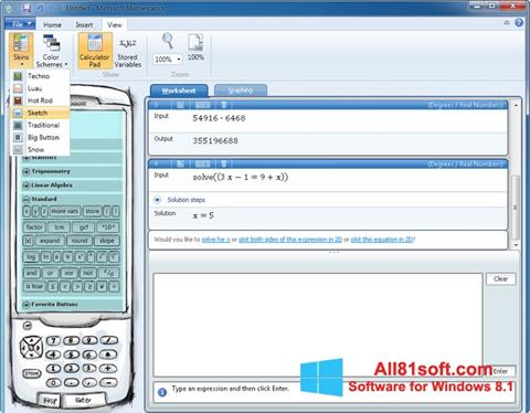 Screenshot Microsoft Mathematics Windows 8.1